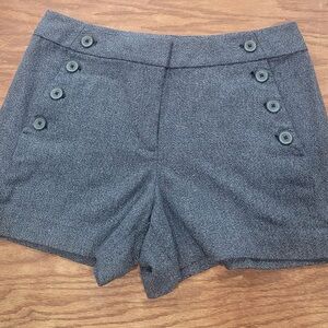 LOFT Gray High Waist Tailored Shorts